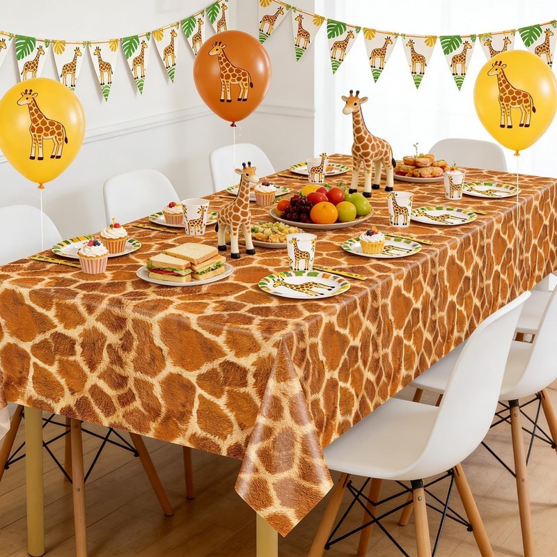 4 Pack Jungle Safari Animal Tablecloths Plastic Animal Theme Tablecloths