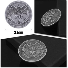 CHAOYUELYF Yes No Decision Coin Challenge Coin Souvenir Coin Stereoscopic Commemorative Skull Pattern Coin for Collection Gift Toss Game Collector
