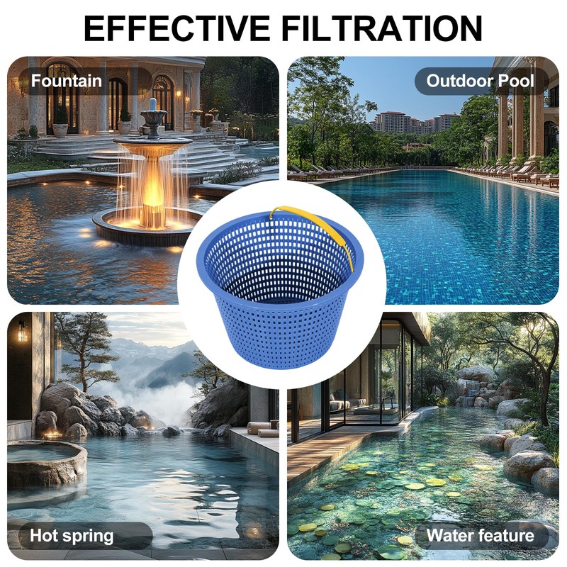 POOLAZA Swimming Pool Skimmer Basket Replacement for Inground Pool (Set