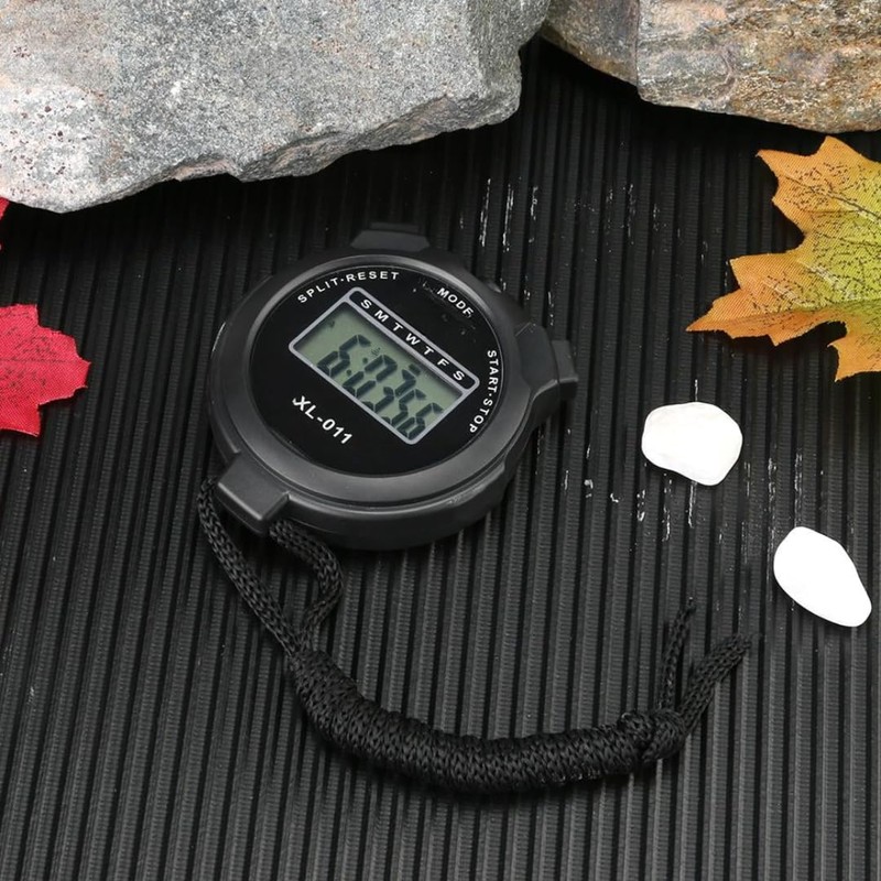 Digital Sports Stopwatch Handheld Shockproof Waterproof Stopwatch with LCD Display