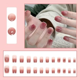 KOUMAKI Nail Tip, 3D Nail Tip, Short Nail Seal, Round Tip, Japanese Style, Popular, For Coming of Age Ceremonies, School Entrance Ceremonies, Graduation Ceremonies, Weddings, Parties, Daily Life,