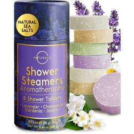 Shower Steamers Aromatherapy - Birthday Gifts for Women and Men - Shower Bombs Aromatherapy, Spa Day Essentials, Relaxation Spa Gifts - Self Care Galentines Gifts (Lavender 8 Count)
