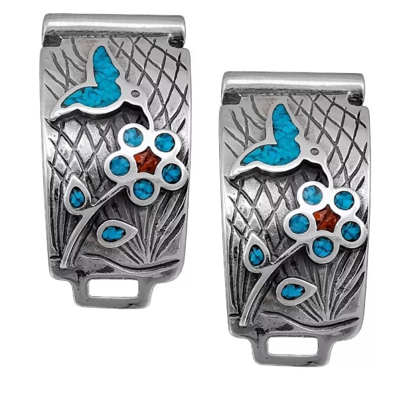 Mainland Silver Sterling Silver Hummingbird Watch Tips