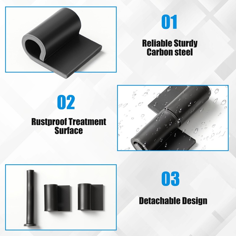 Zonon 4 Heavy Duty Hinges 5mm Thick Steel Weldable Hinges