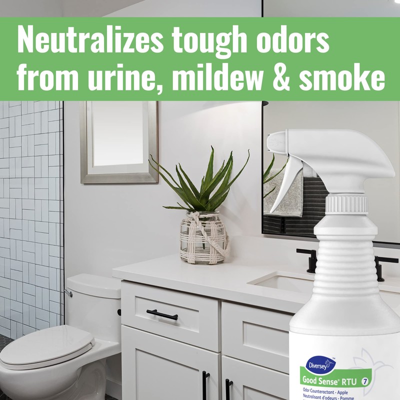 Diversey Good Sense Rtu Liquid Odor Counteractant, Apple Scent, 32