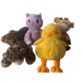 Weighted Stuffed Animal, Leopard, Duck, Giraffe or Cat with 5 lbs, washable plush weighted buddy, chick, Aunt Sandy's Sewing