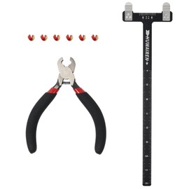 S F Nock & D-Loop Pliers T Bow Square Brass Nocks Point Bow Tuning Kit-Bow String Nocking Points Archery Set(T-sq, Plier, 6 nocks)