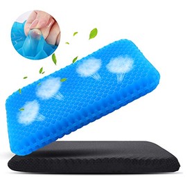 Large Gel Seat Cushion for Long Sitting (Super Large & Thick), Soft & Breathable, Gel Cushion for Wheelchair Reduce Sweat, Gel Chair Cushion for Hip Pain, Gel Seat Cushion for Office Chair