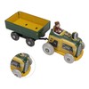 Wind Up Metal Walking Toy Tinplate Tractor Nostalgic Handmade Delicate