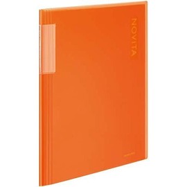 Kokuyo Novita α, Expandable File Clear Book, Display Book, Presentation Binder with Plastic Sleeves 20-Pocket Bound, Presentation Book Art Portfolio Folder, A4-S, Orange, Japan Import (RA-N20YR)