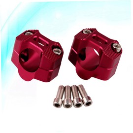 SUPVOX 1pair CNC Aluminum Handlebar Riser for Motorcycle Adjustable Fat Bar Clamps Fit for Dirt Atvs and Motorcycles Red
