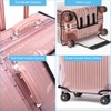 TOKSEO PVC Suitcase Cover Transparent Blue, blue, simple