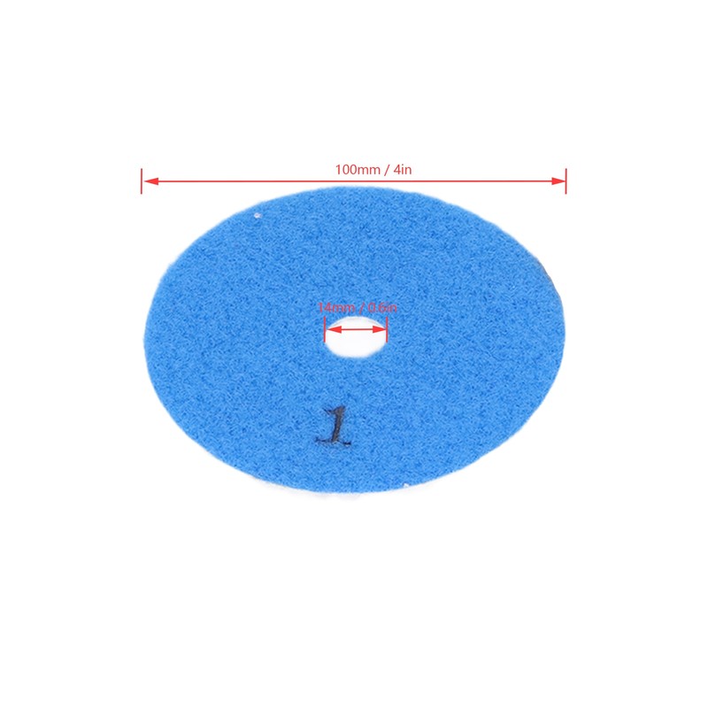 3Pcs Diamond Polishing Pad 4in Grinding Tool Set Kit for