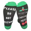 FYSN I Am Watching Christmas Movies letter Knitted funky Socks,