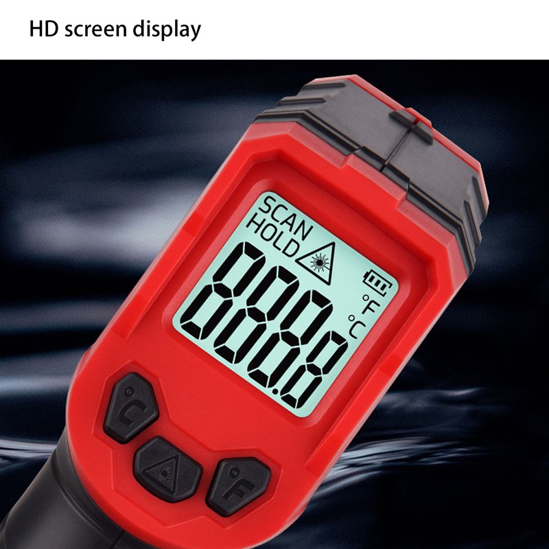 Infrared Temperature Meter High Accuracy Quick Response Data Locking Backlit