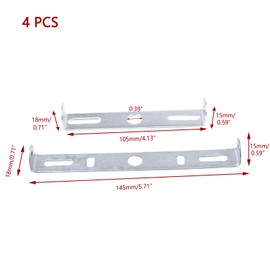 KUMGROT Metal Ceiling Light Plate 4" and 6" Lighting Fixture Mounting Bracket Ceiling Pendant Light Crossbar Kit, 4 Pack