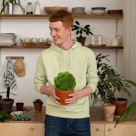 Cabilock 6pcs Green Moss Balls Decorative for Centerpiece Bowls Simulated Moss Balls Artificial Plant Moss Balls Topiary Ornament for Garden Wedding Party Decoration(3.9in/4.7in)