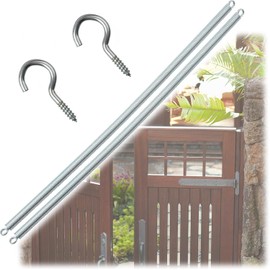 Wood Screen Closer Extension Spring for Prime-Line SP 9642 Screen Door Spring, Screen Door Closer Spring Steel Construction, Nickel Plated Finish, Enclosed Double Loop, 2- Pack