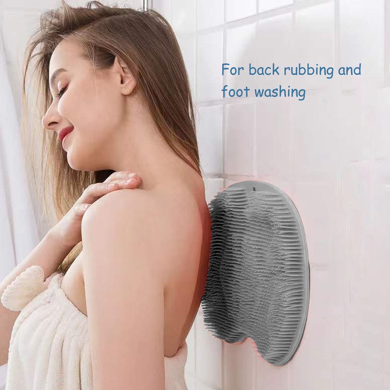 Hands Free Back Scrubber with Suction Cup Men Women Silicone