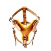 Pechera Ajustable Grande De Cuero C/fieltro