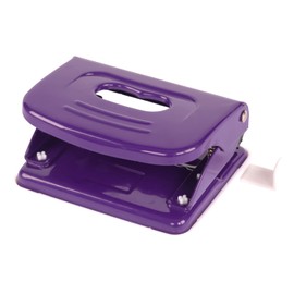 Idena 11536 Metal Hole Punch, Stop Rail with Format Display, Purple, for 20 Sheets, Pack of 1