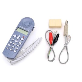Brccee AC C019 Phone Telephone Butt Test Tester Lineman Tool Cable Set with Connectors and Joiner (Grey)