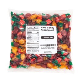 Hard Candy Assortment | 1 Pound Bag - 85 Count | Individually Wrapped Candy Mix | Strawberry Bon Bons, Butterscotch & Cinnamon | Nostalgic Treats