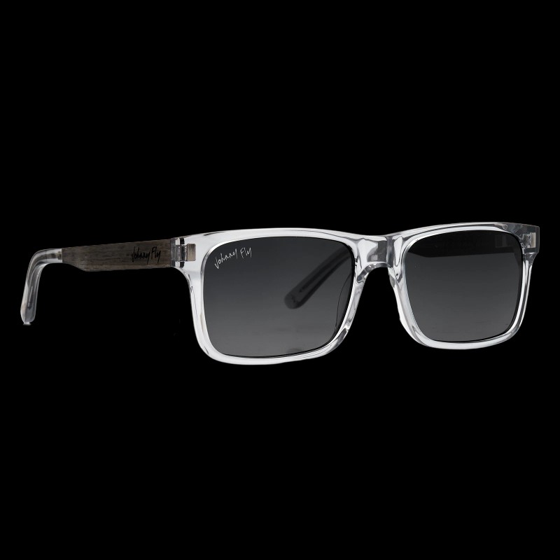 Johnny Fly - 7Fifty7 Sunglasses - Black Crystal, Smoke Polarized
