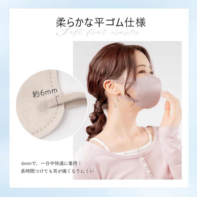 [Heart mark] マスク 立体 不織布 冷感 夏 56枚 20枚 バイカラー