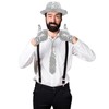 Meleager 70s Disco Carnival Outfit Men's Accessories 3 Pieces Sequin