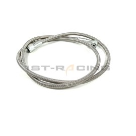 1st-racing Steel Braided Turbo Oil Feed Line 72" INCH -4 AN 90 Degree Straight Hose End Kit