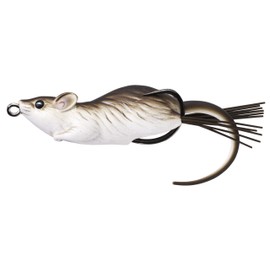 LIVE TARGET Koppers Floating Mouse Lure, 3-1/2-Inch, 1-Ounce, Brown/White (MHB90T400)