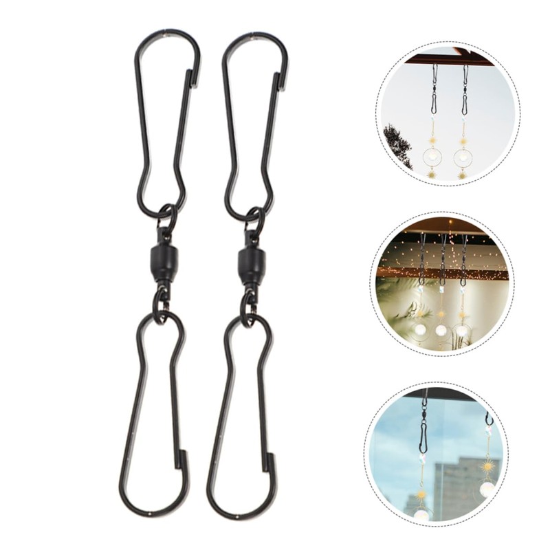 Levemolo 12pcs Durable Stainless Steel Dual Clip Hooks for Wind