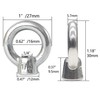 Qlvily 4 Packs 316 Stainless Steel Lifting Eye Nut 1/4"