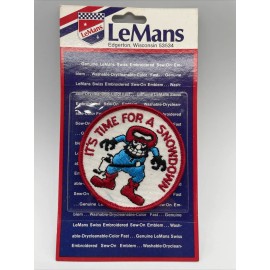 It’s Time For A Snowdown Vintage Patch NOS Snowmobile Ski Winter 70s Funny Cold