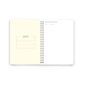 Meeting Notebook - Professional Work Notebook - Plan, Record & Track Actions from all your Meetings - Sturdy Card Cover, A5 size with 100 Pages of Quality 100gsm paper - Stay Organised & Productive