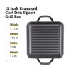 Lodge 11" Cast Iron Square Grill Pan - Chef Collection