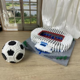 alltogetho 4800+pcs Paris Soccer Stadium with Soccer Ball Micro Mini Building Blocks Toy Set Creating an Exclusive Football Field, Proud Exhibits and Gift for Adult Fans, Challenging Artistic Works