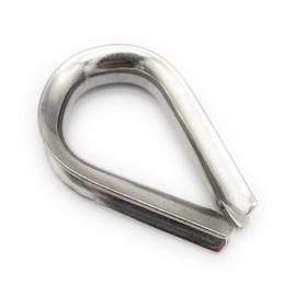 AISI316 INOX Stainless Steel Thimble 4 mm Pack of 20 (Choice of Sizes: 2 3 4 5 6 8 10 mm) AISI316 Stainless Steel Thimble (4 mm [Pack of 20])