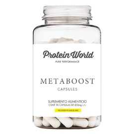 PROTEIN WORLD | Cápsulas Metaboost | 90 Cápsulas | Ingredientes 100% Naturales | Con Té verde | Vitamina B6 y B12