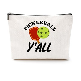 Pickleball Gifts Makeup Bag Pickleball Accessories Cosmetic Bag Pickleball Zipper Pouch Pickleball Lover Gifts for Girls Women Pickleball Fans Player Coach Aunt Niece Christmas Birthday Gifts