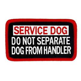 DO NOT Separate Dog from Handler Service Dog Woven Patch (Small Hook Fastener (1.5"x2.5"))