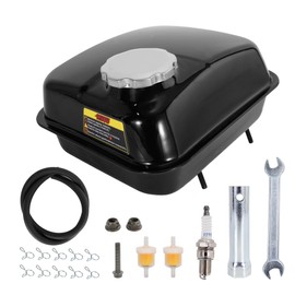RUTU Gas Fuel Tank Compatible with Predator 212 196cc Coleman CT200U BT200X KT196 Baja Warrior Heat 5.5hp 6.5hp Mb165 Mb200 Mini Bike Go Kart Pit Bike Parts (Upgrade Side Style)