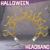 JAKAWIN Light Up Snake Headband Glowing Medusa Headpiece Rave Costume