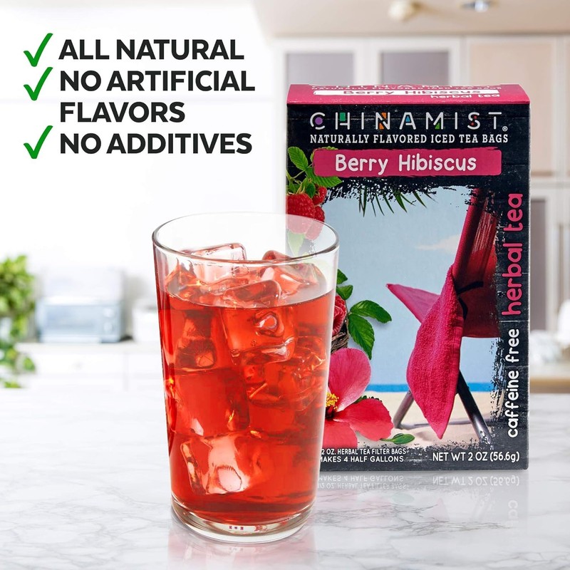 CHINAMIST Iced Tea – Berry Hibiscus Herbal Tea Infusion –