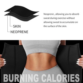 Vigorix Waist Trainer,Waist Trainer for Women Working out,Neoprene Workout Corset Waist Trainer Zipper (XXXL) Black