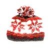 Hand Knit Wool Warm Beanie Hat Fleece Lined Snowflake Pattern
