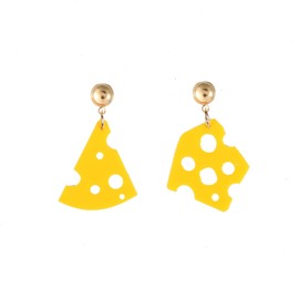 Sweet Cheese Drop Dangle Earrings Acrylic Funny Biscuit Cheesecake Earrings for Women Cute Food Jewelry-stud small