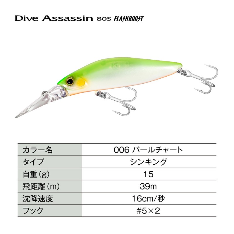 SHIMANO XM-280X 006 Chivas Lure, Xsense, Dive Assassin, 80S, Flash