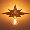 VILUXY Flush Mount Ceiling Light, Satin Nickel Star Light Fixtures